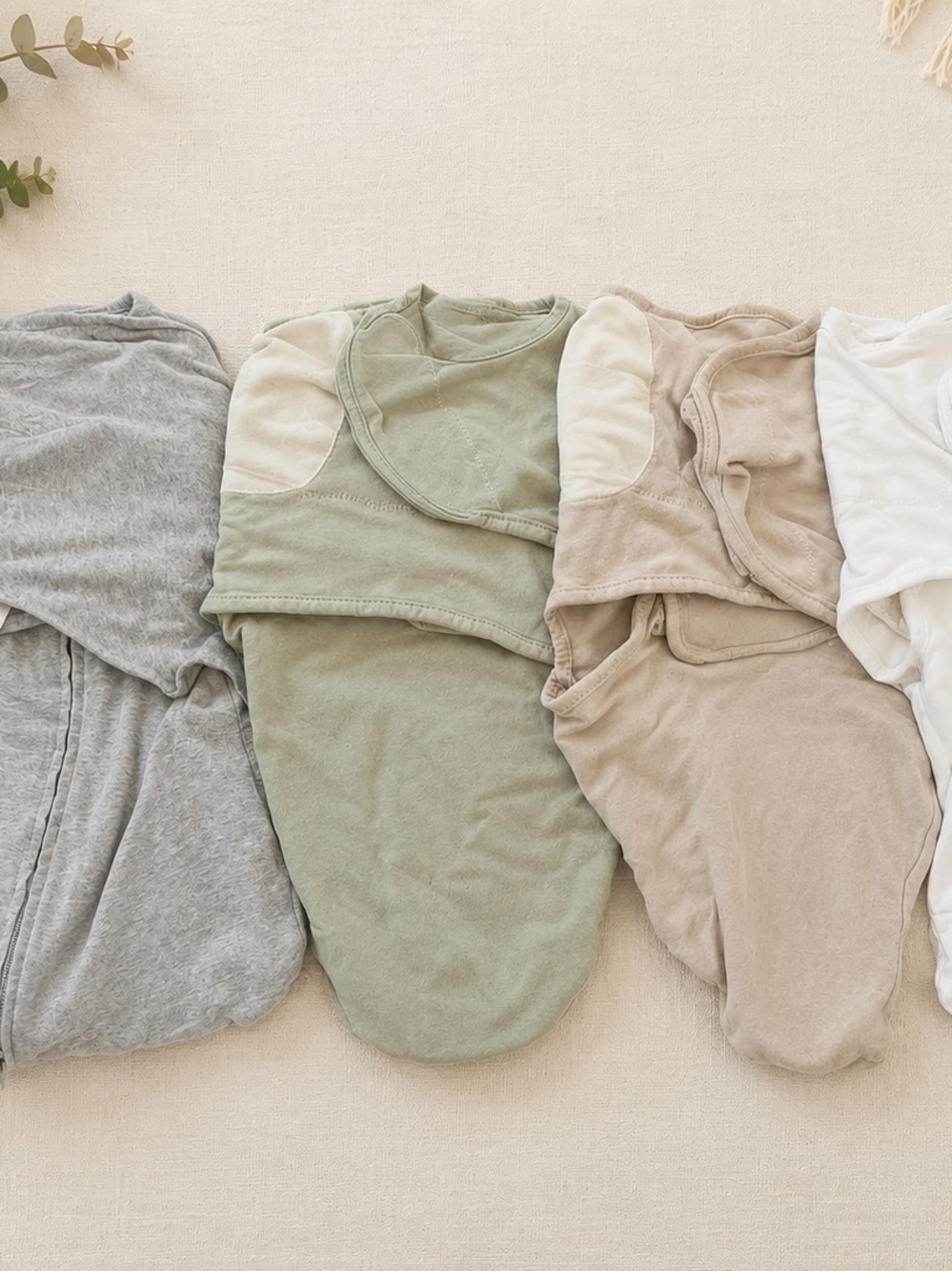 Soft Cotton Swaddle Sleep Sack - Sage Green